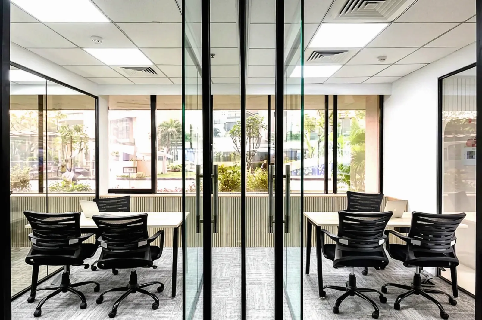 The same office, finished and business-ready