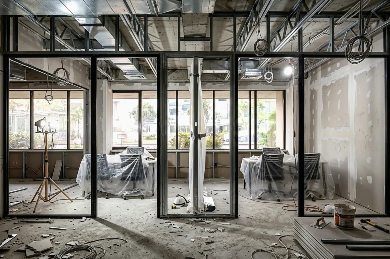 Office space under construction